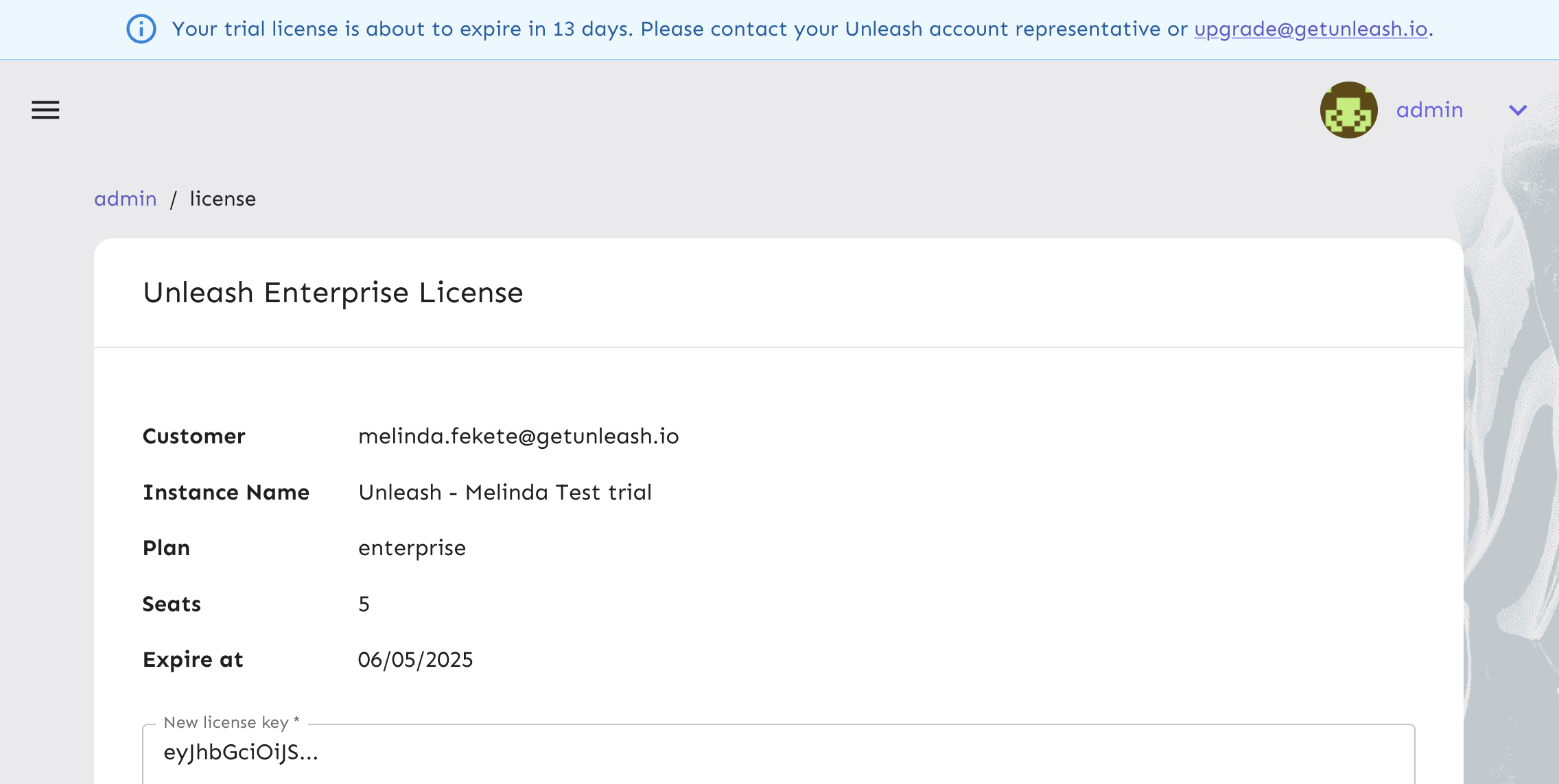 Unleash Admin UI log in screen